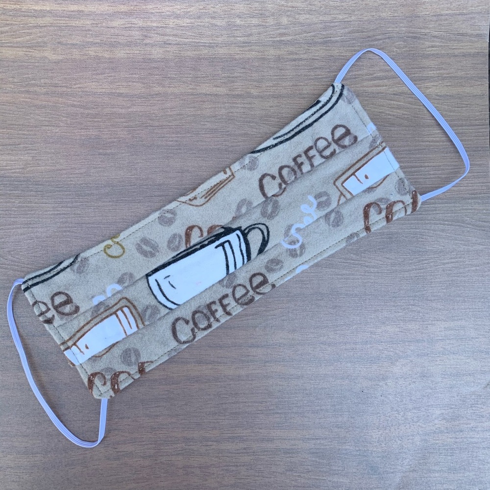 Handmade facemask (Lt.Coffee) - Picture 3 of 3